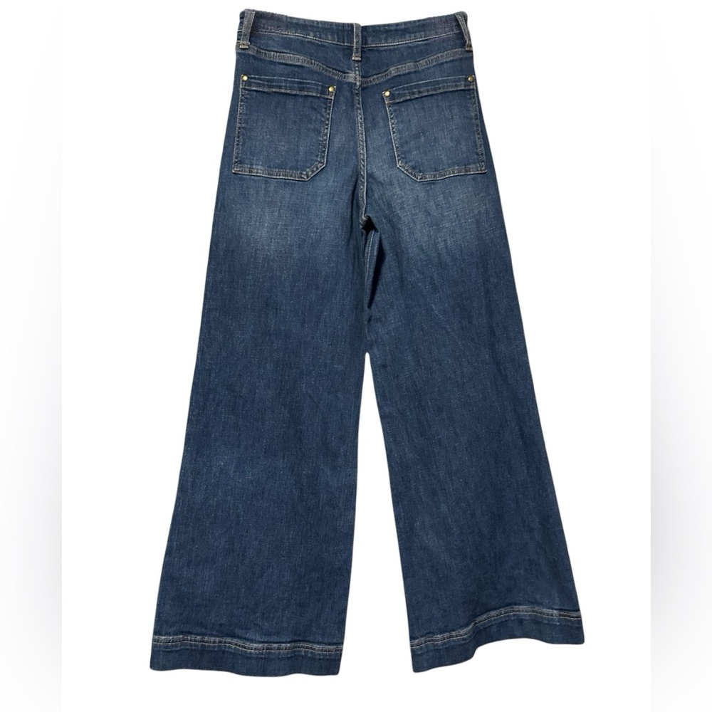 Maeve by Anthropologie Jada Blue Denim Wide Leg Size 28 Jean - Picture 2 of 7
